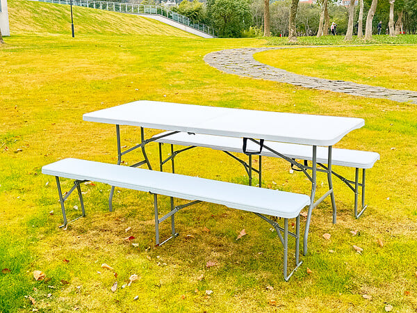ARTIS - Banc pliant multifonction - Bleu - large