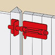 AFBAT - Verrou box a visser + gâche d14mm zingue blanc boite service - vignette