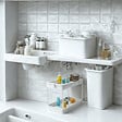 SECURY-T - Rangement sous evier- Étagère cuisine - Blanc - 2 niveaux - vignette