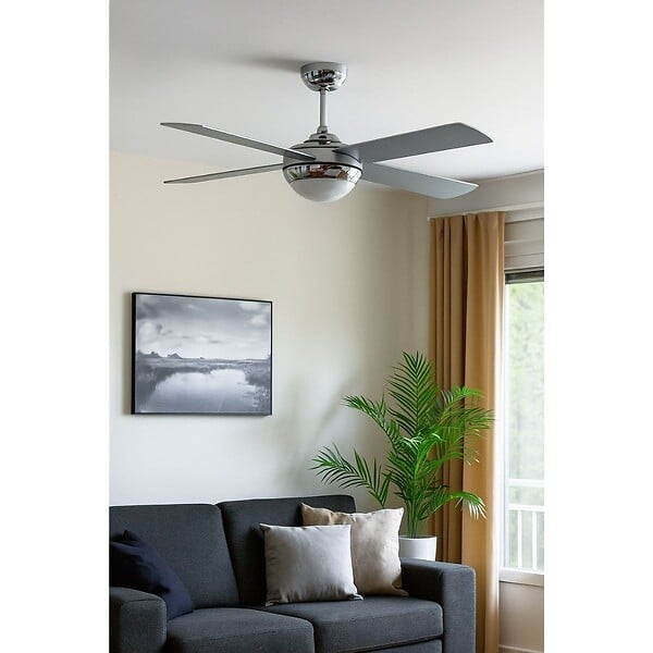 NIKLAS - Ventilateur Plafonnier Eclairage 4 pales 60 W 3 vitesses Ø 121 cm Télécommande NIKLAS - large