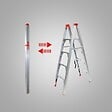 SECURY-T - Escabeau pliable télescopique tubulaire 1.51M 4 marches - vignette