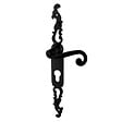 SECURY-T - Poignées de porte fer forgé COQ 330x36mm noir à saillie rehaussée Trou de cylindre i 330X36 mm - vignette