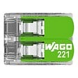 WAGO - Boite de 100 bornes d'installation 221 Green Range Wago - 2 conducteurs 4mm² - à leviers souple & rigide - vignette