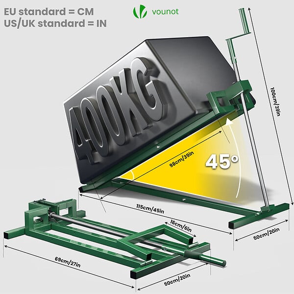 VOUNOT - Leve tracteur Tondeuse Supporte 400 kg max Vert - large