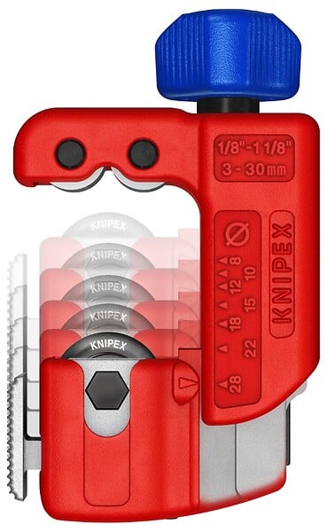 KNIPEX - Coupe-tubes TubiX® S syst. QuickLock - 77mm - Ø 3-30 mm épaisseur max 2 mm - SC KNIPEX - 903101 - large