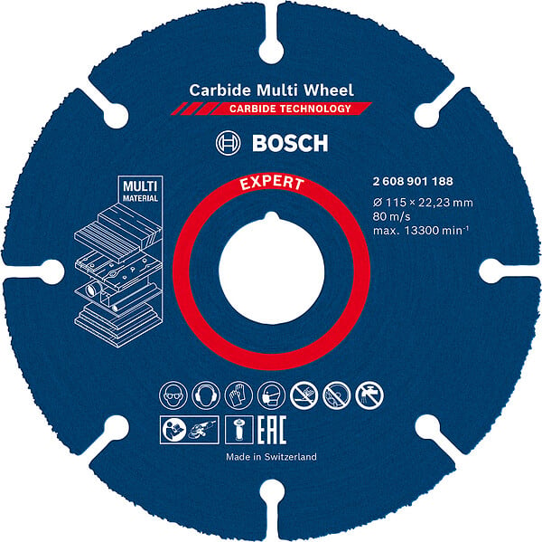 BOSCH - Coffret de disques et plateau à lamelles BOSCH Professional 2608619374 X-LOCK 125 mm Carbide Multi Wheel (5 pièces) - large