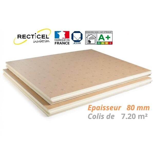 RECTICEL - Dalle isolant Polyuréthane 30 mm EUROSOL R1.35  Colis de 19,20 m² - large