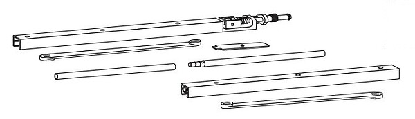 DORMA - Kit bandeau à  encastrer G96 GSR inferieur 700mm - DORMA - 52004001 - large