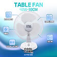 COOL CLIMA - VENTILATEUR DE TABLE 30CM - COOL CLIMA - CCVT45W-300E - vignette
