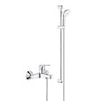 GROHE - Tempesta 100 ensemble de douche complet 3 jets + mitigeur de baignoire 1/2", chrome (23601000-28789002) - vignette
