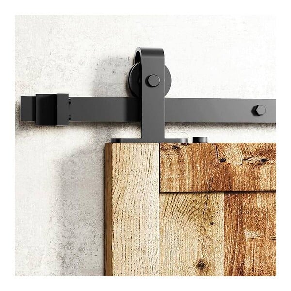 SECURY-T - Rail porte coulissante - 2M - Porte en bois - Noir - large