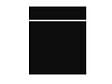 GRUPOALVIC - Porte et façade de tiroir Louna - Noir mat - l.60cm - vignette