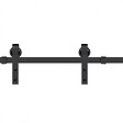 SECURY-T - Rail porte coulissante - 2M - En applique - Porte en bois - Noir - vignette