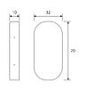 HERACLES - Kit rosace ovale aveugle - HERACLES - B-INOX-13 - vignette