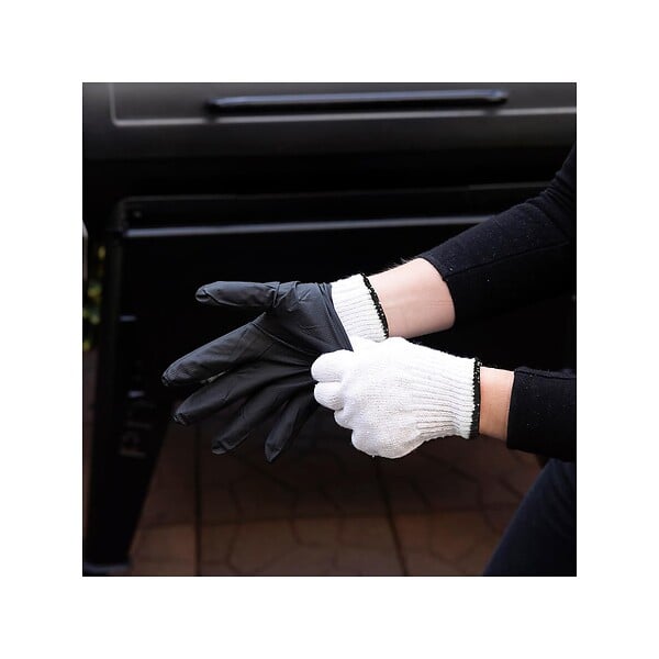 PIT BOSS - Lot 50 Gants en Nitrile Jetable + 1 Paire Gants Anti chaleur Protection Coton Réutilisable BBQ PIT BOSS - large