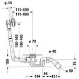 DURAVIT - Vidage baignoire DURAVIT D-Code Chromé 35x8x40 cm - vignette