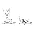 VITRA - SENTO Pack WC suspendu flush2.0 - Largeur: 365 mm - Profondeur : 540 mm - Hauteur : 340 mm - Blanc - vignette