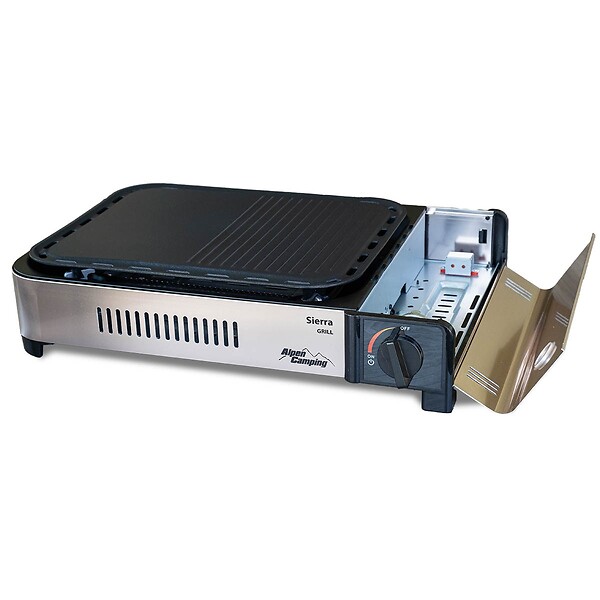 ALPENTECH - Barbecue grill Plancha gaz 2100W Piezo Haute Qualité + Mallette de transport ALPEN - large