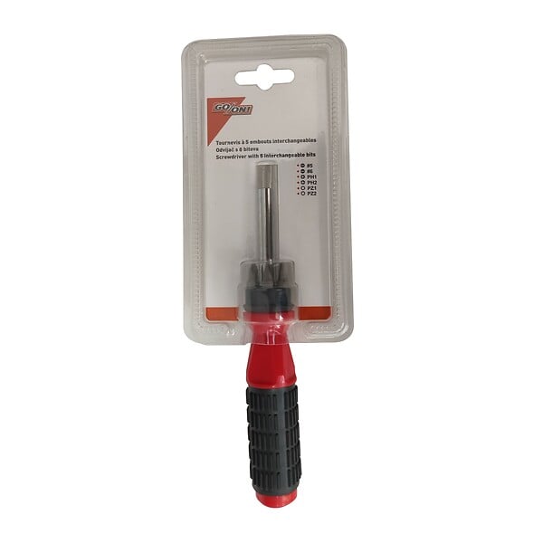 GO/ON - Tournevis avec 6 embouts de vissage - large