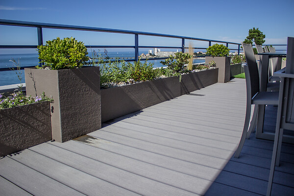 SYLWAY - Lame terrasse composite gris anthracite - L2400xl145xEp21mm - large