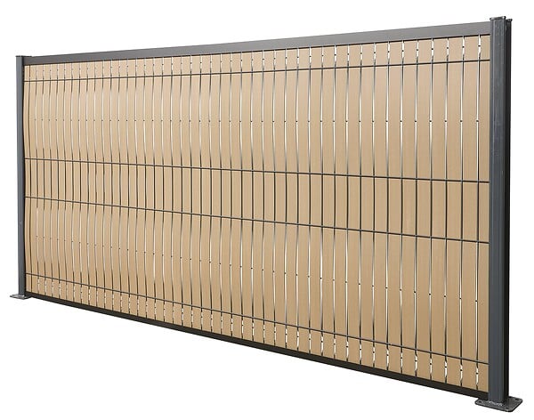 SYLWAY - Lamelles occultantes bois composite sable H.1.23xL.2m - large
