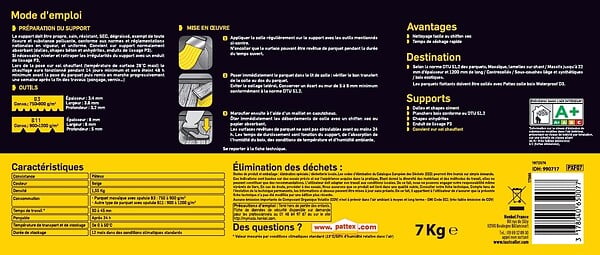 PATTEX - Colle élastique pour parquet P685 - 7 kg - large