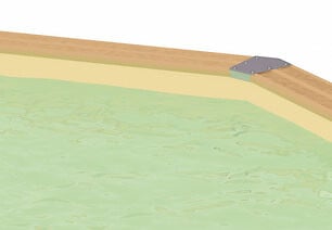 UBBINK PIS - Piscine en bois Océa - Beige - Diam.580xH.130cm - large