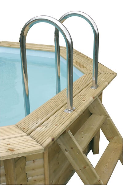 UBBINK PIS - Piscine en bois Océa - Liner Beige - L.470xl.860xH.130cm - large