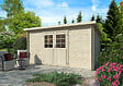 WHITE WOOD - Abri de jardin en bois Lola 2 ép.28mm - 13,7m² - L.430xH.215xP.320cm - vignette