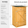TECTAKE - Armoire de jardin adossée Taman 75 x 56 x 118 cm marron - vignette