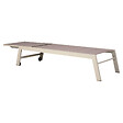 HAPPY GARDEN - Bain de soleil BARBADOS en textilène taupe - aluminium taupe - vignette