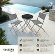 TECTAKE - Ensemble table et chaises de jardin DUSSELDORF gris - vignette