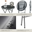 TECTAKE - Ensemble table et chaises de jardin DUSSELDORF gris - vignette