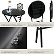 TECTAKE - Ensemble table et chaises de jardin DUSSELDORF noir - vignette