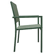HAPPY GARDEN - Lot de 4 chaises en aluminium vert sauge - textilène vert sauge - vignette