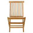 HAPPY GARDEN - Lot de 8 chaises de jardin en teck LOMBOK - vignette