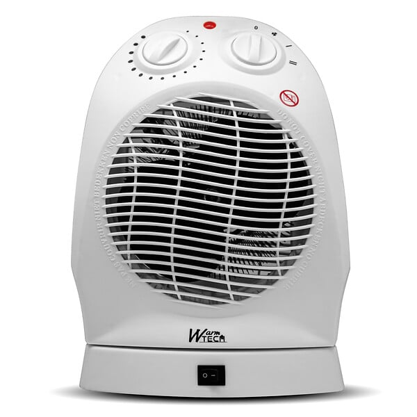 WARM TECH - Radiateur soufflant 2000W oscillant avec thermostat - large
