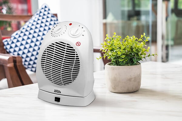 WARM TECH - Radiateur soufflant 2000W oscillant avec thermostat - large