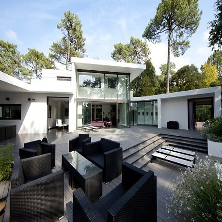 MCCOVER - Lame terrasse bois composite alvéolaire Dual Gris anthracite, ep.25mm, l.14 cm, L.120 cm - large