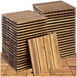 TECTAKE - Dalles de terrasse TABULA 4 lames marron - vignette
