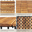 TECTAKE - Dalles de terrasse TABULA 4 lames marron - vignette