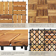 TECTAKE - Dalles de terrasse TABULA 12 lames marron - vignette