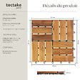 TECTAKE - Dalles de terrasse TABULA 12 lames marron - vignette