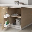 EMUCA - Lot de 2 plateaux auxiliaires, longueur 350mm, plastique, blanc - vignette