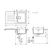 HANSGROHE - Evier 1 bac 840 S52 synthèse noir + robinet de cuisine avec douchette Zesis M33 150 2 jets aspect acier inox - vignette