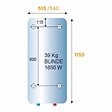 ATLANTIC - Chauffe-eau électrique Chaufféo Atlantic - Vertical mural - 150L - 1650W - vignette