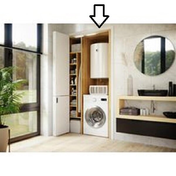 THERMOR - Chauffe-eau électrique compact Duralis Thermor - Vertical - Mural  - 150L - 1800W - Blanc - large