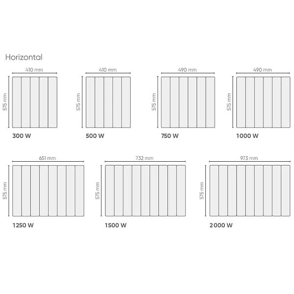 ATLANTIC - Radiateur électrique ACCESSIO chaleur douce 1000W horizontal blanc ATLANTIC 524910 - large