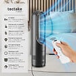 TECTAKE - Ventilateur colonne POLAR avec oscillation à 80° gris anthracite - vignette