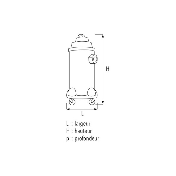 SIDAMO - Aspirateur eau et poussières 1200W Sidamo cuve inox JET 30  20402008 - large